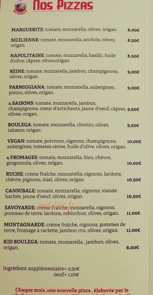 La Boulega — carte page 1