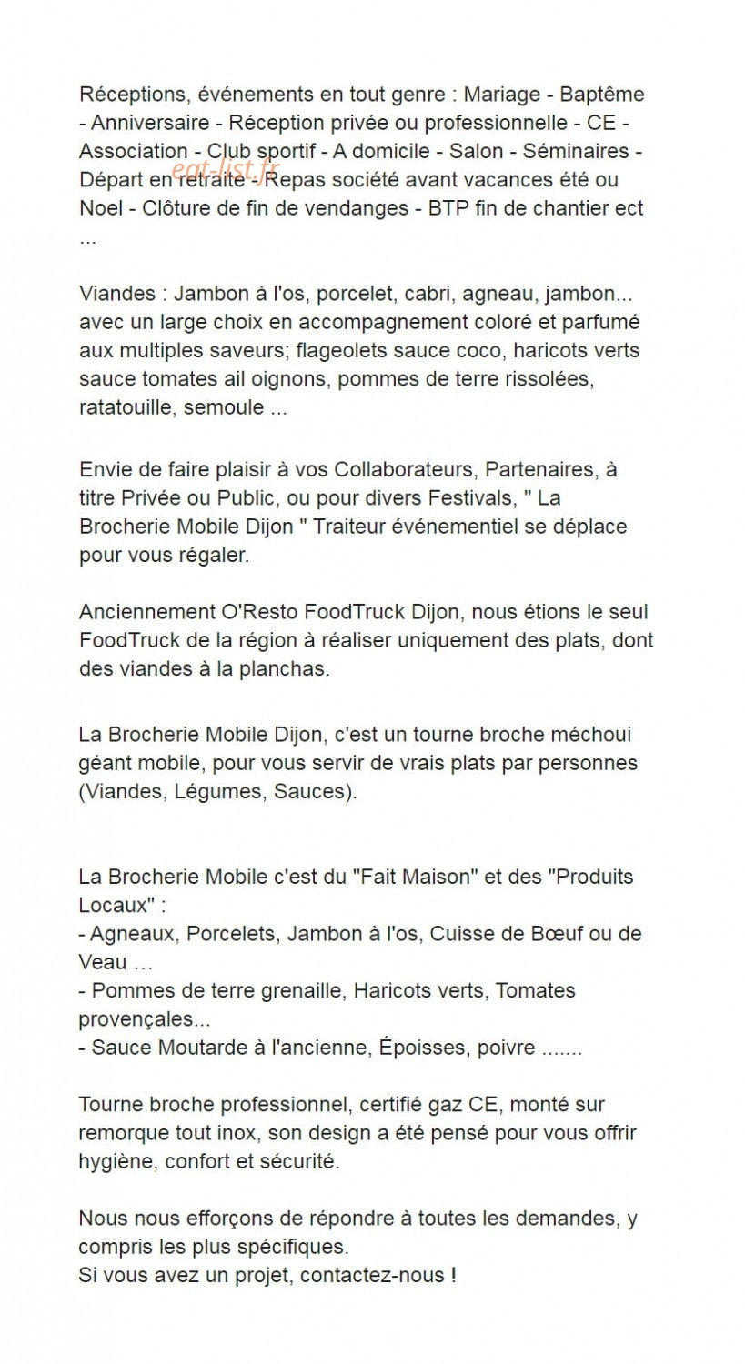 La Brocherie Mobile — carte page 1