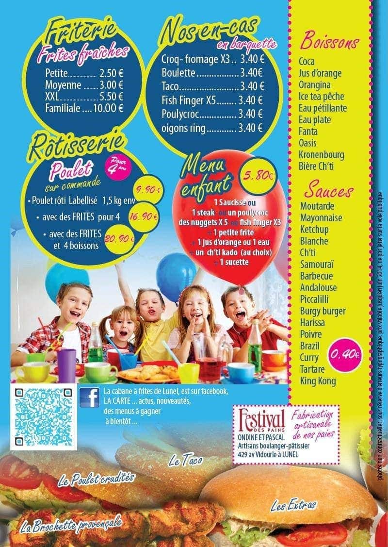 La Cabane à Frites — carte page 4