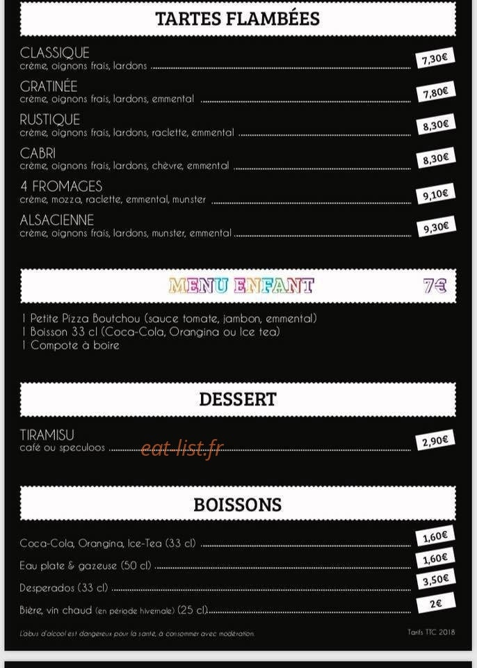 La Cabane A Pizzas — carte page 2
