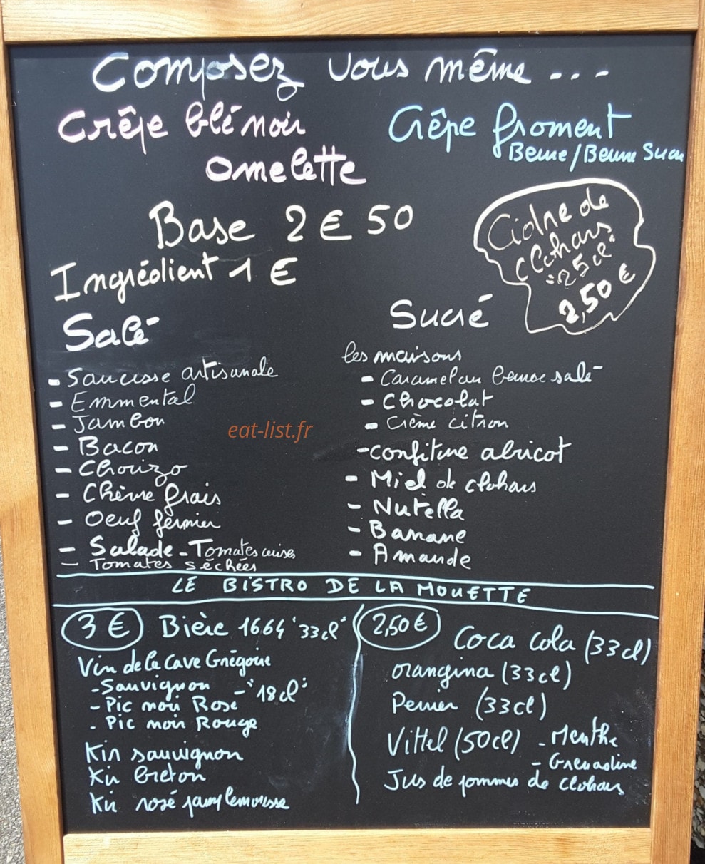 La Cabane de la Mouette — carte page 1