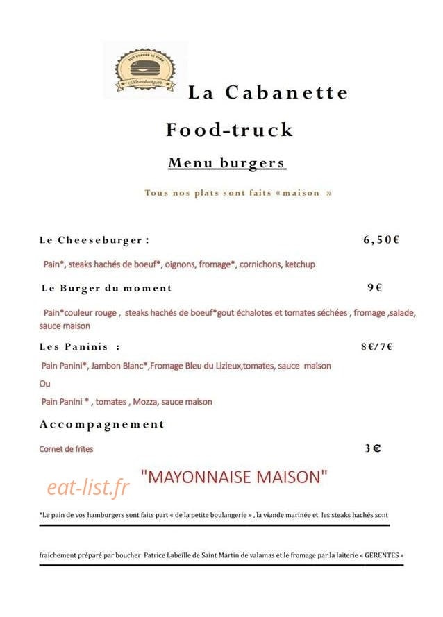 La Cabanette — carte page 1