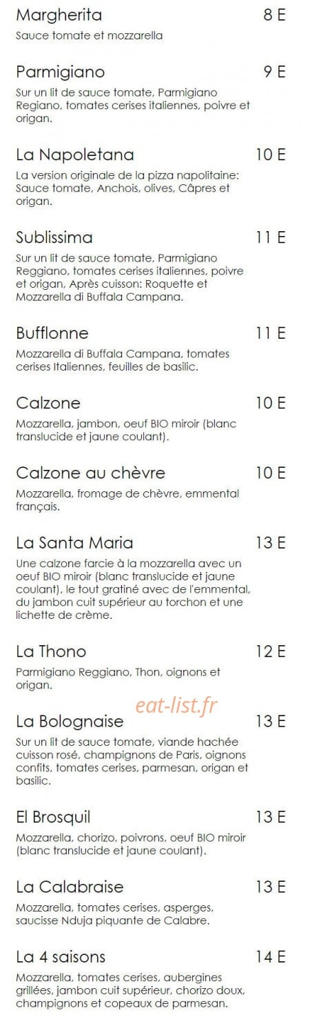 La calabraise — carte page 4