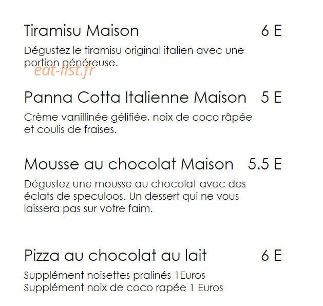 La calabraise — carte page 5