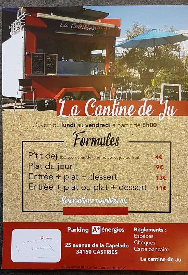 La cantine de Ju — carte page 1