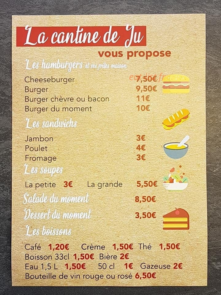 La cantine de Ju — carte page 2