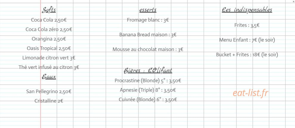 La Cantoche — carte page 2