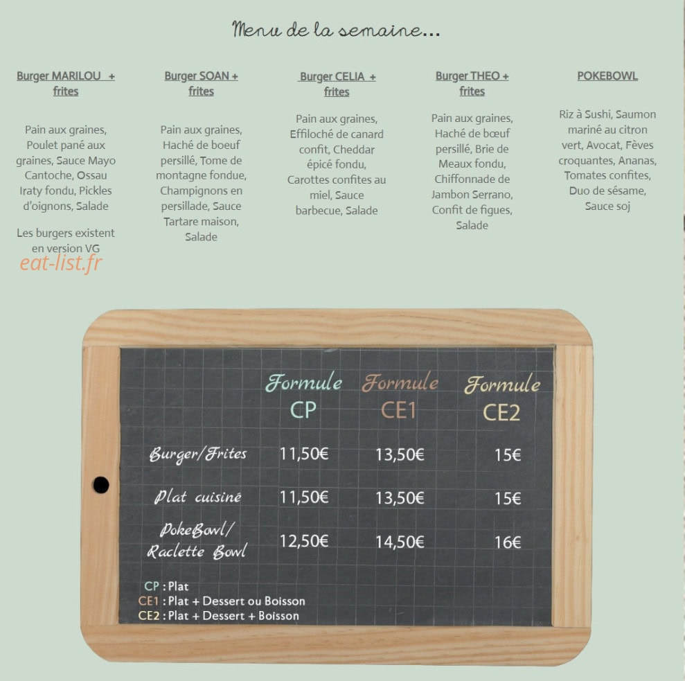 La Cantoche — carte page 1