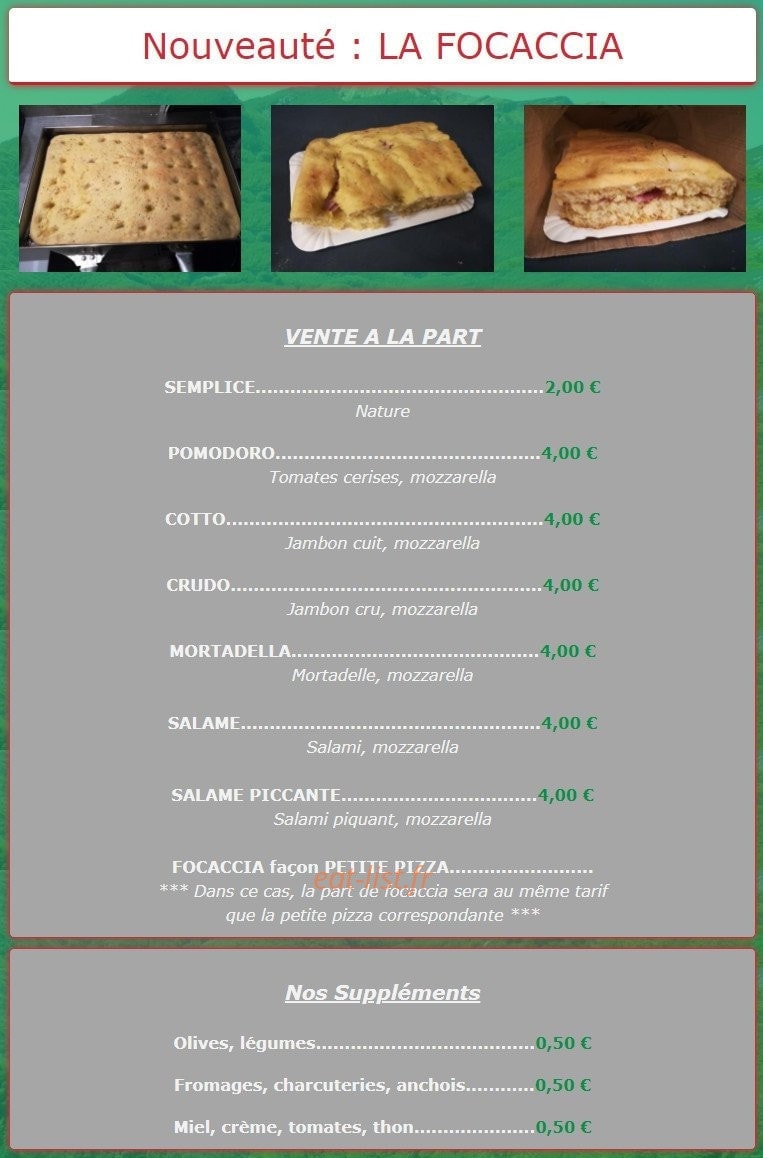 La Capannina — carte page 2