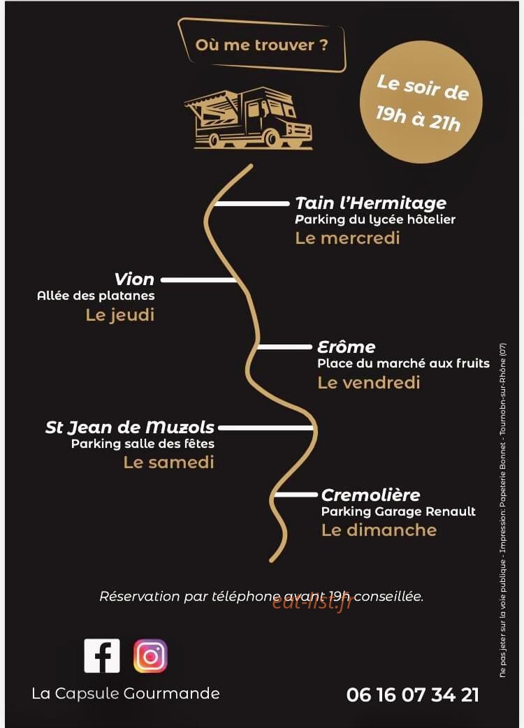 La Capsule Gourmande — carte page 2