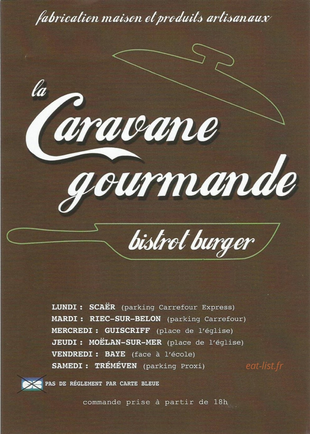 La Caravane Gourmande — carte page 1