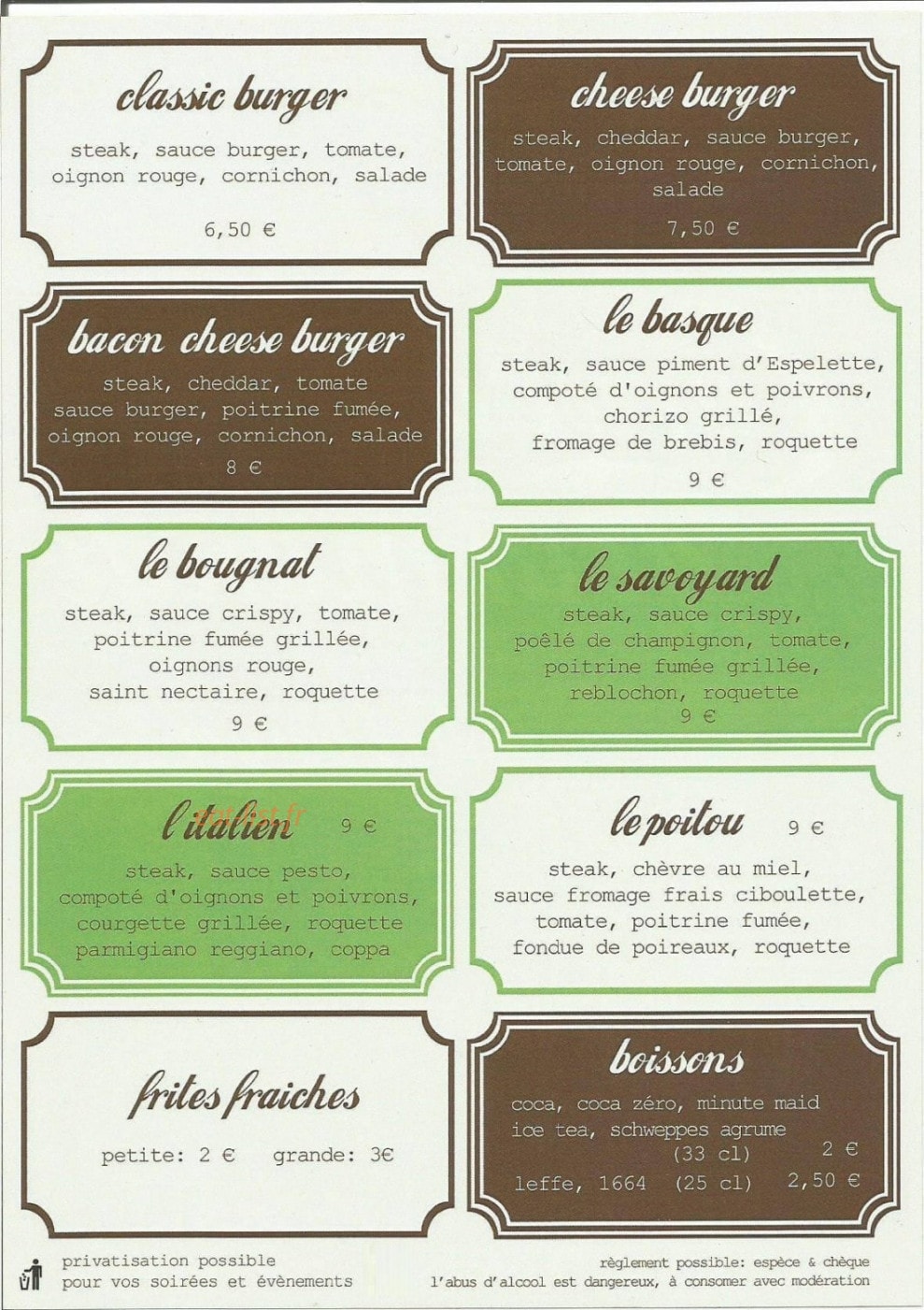 La Caravane Gourmande — carte page 2