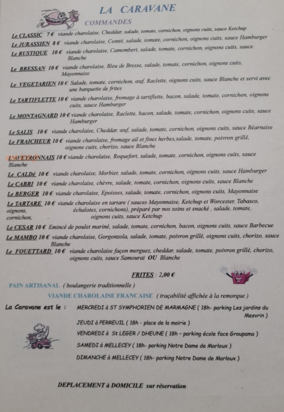 La Caravane — carte page 1