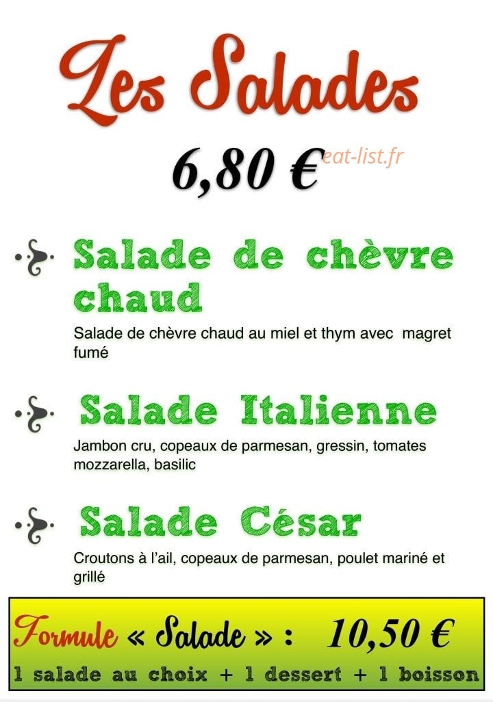 La Carriole du Fin Gourmet — carte page 1
