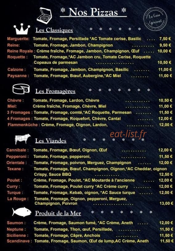La Casa Gourmet — carte page 2