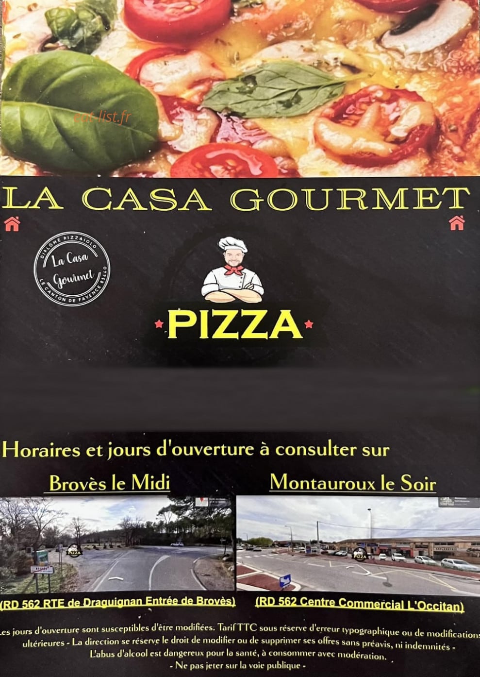La Casa Gourmet — carte page 1