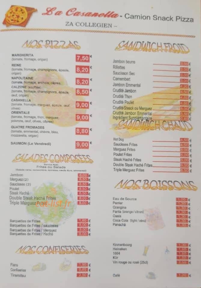La Casanella — carte page 1