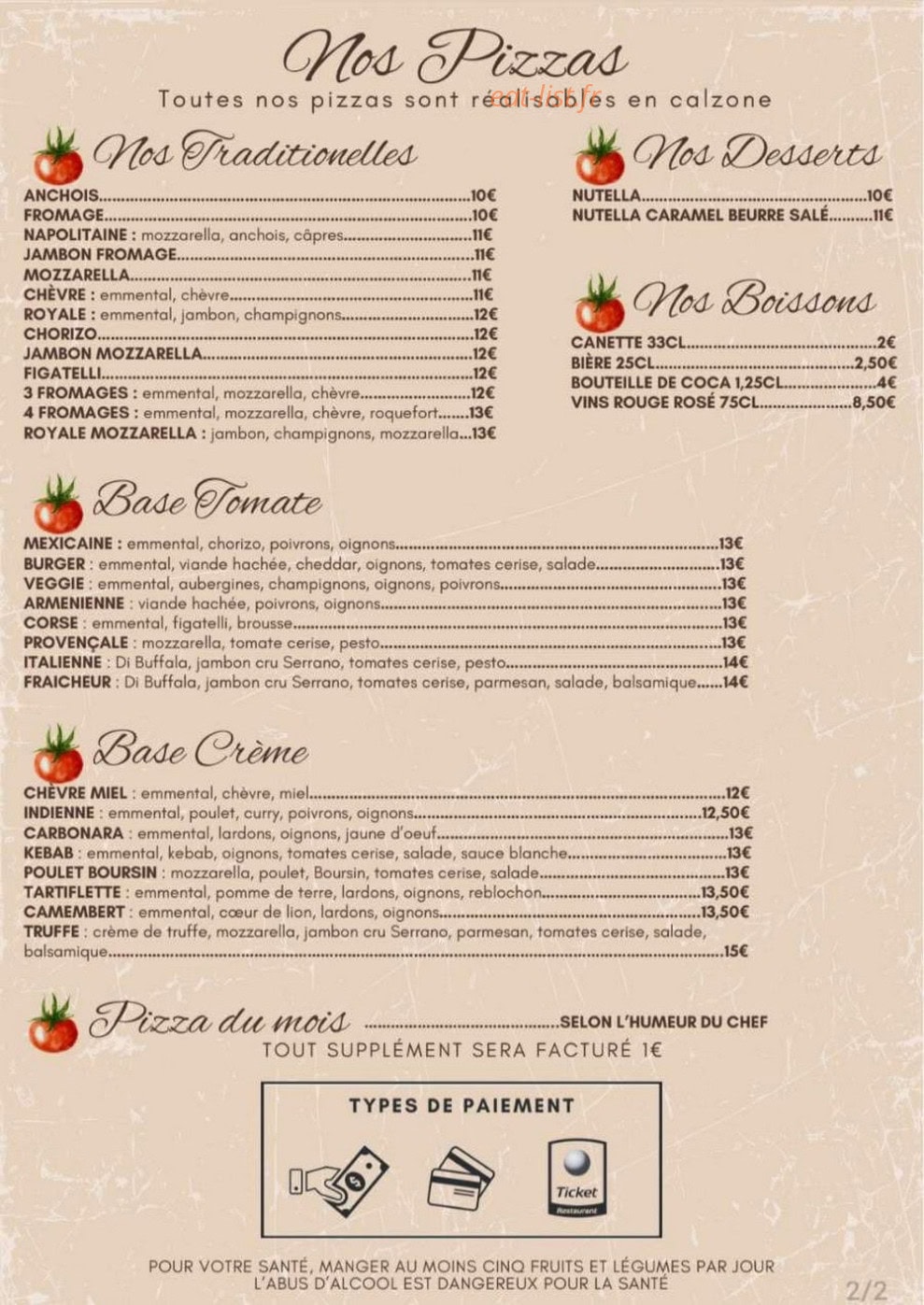 La casera — carte page 1