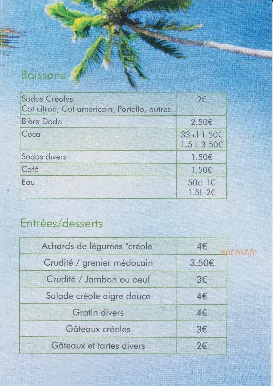 La Caze Medo'Creole — carte page 5