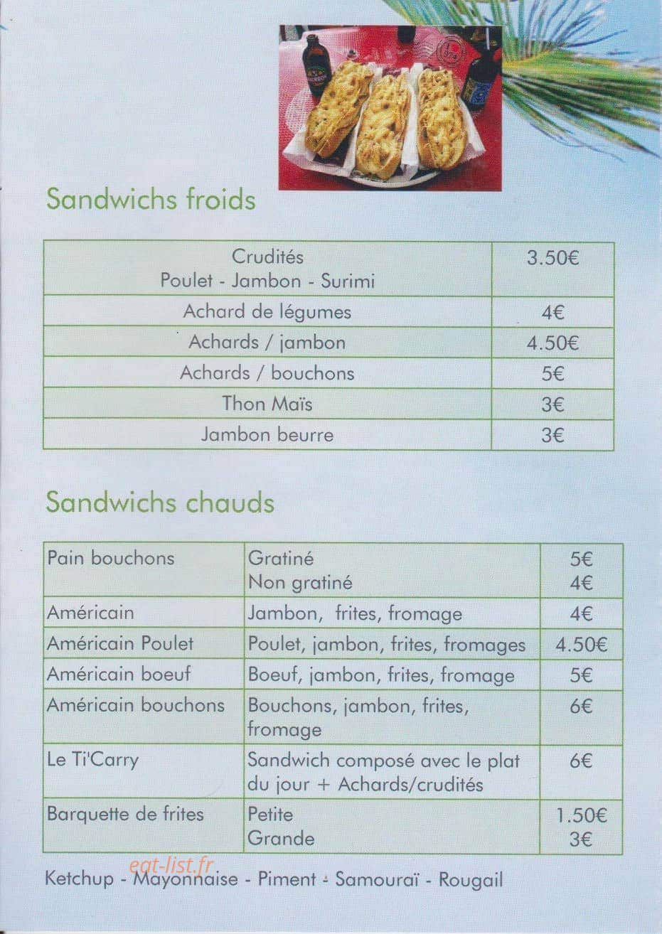 La Caze Medo'Creole — carte page 4