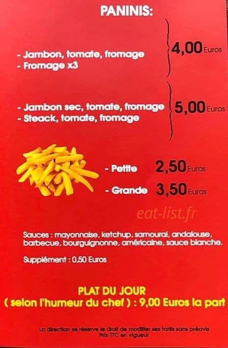 La ch'tiote frite — carte page 4