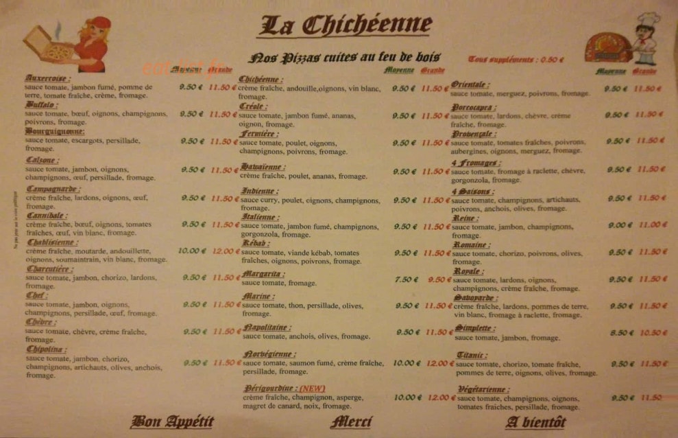 La Chichéenne — carte page 1