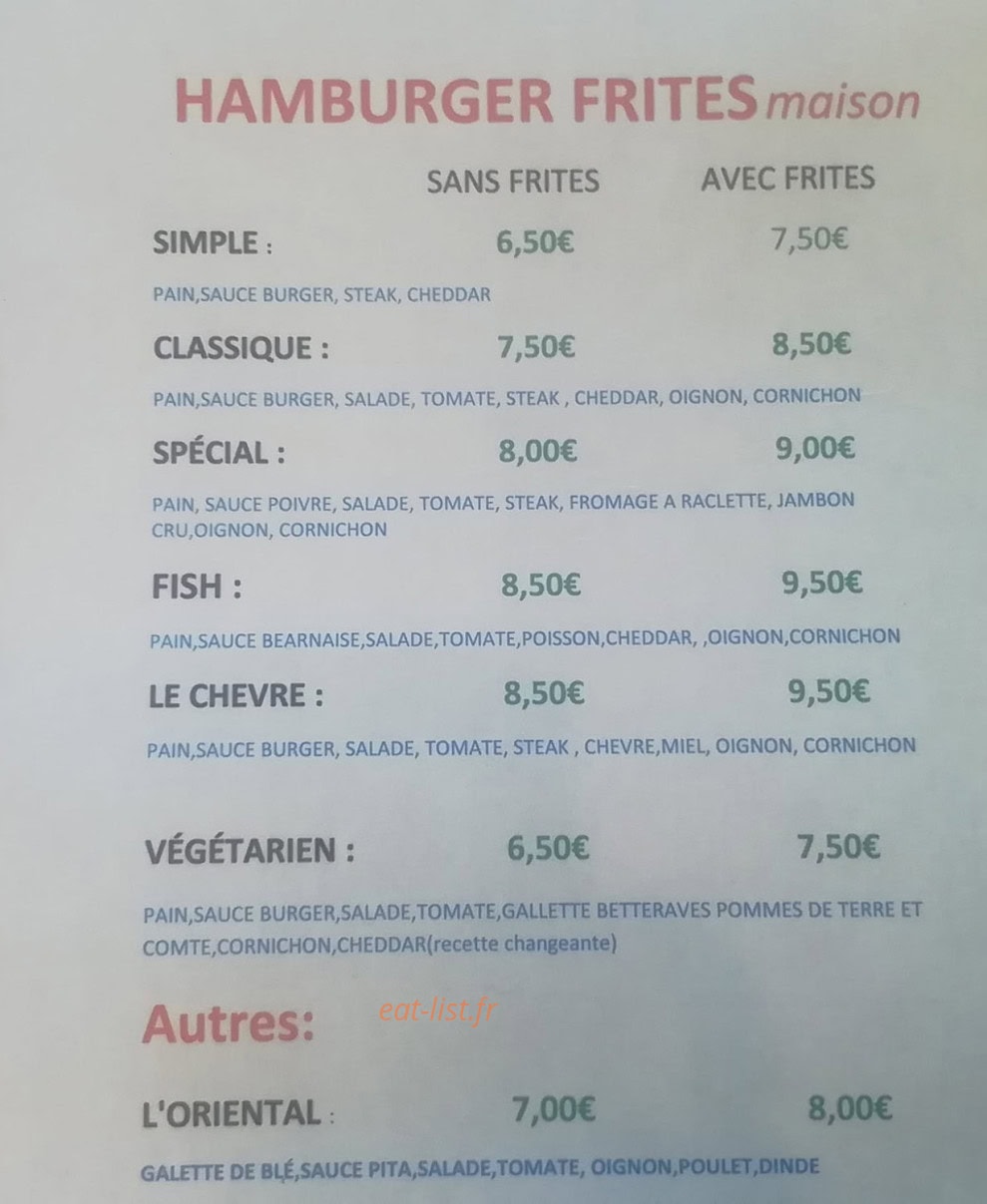 La cocotte à Tess — carte page 1