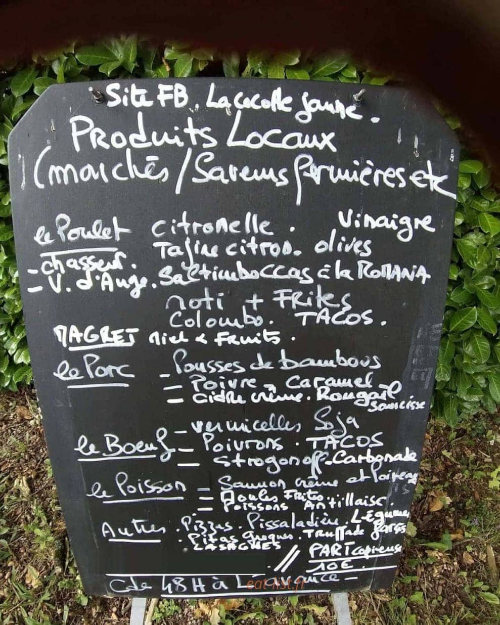 La Cocotte Jaune — carte page 1