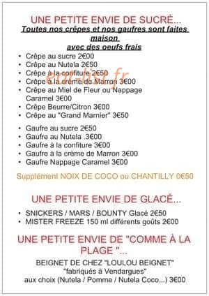 La Crêperie Camarguaise — carte page 2