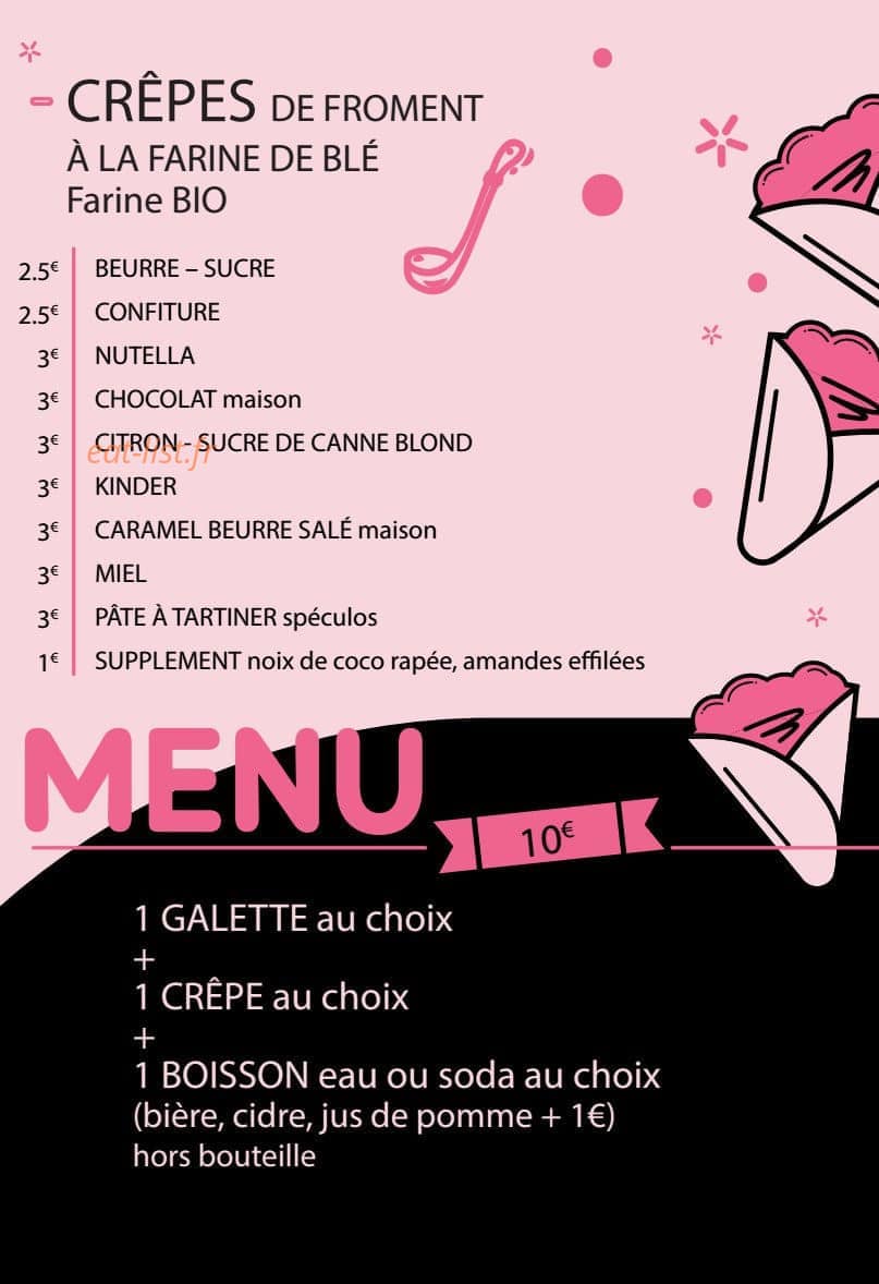 La Crêperie De Jeanne — carte page 3