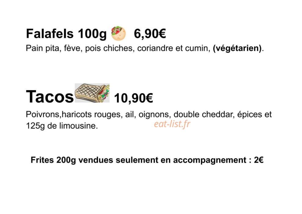 La Cuisina Roulettes — carte page 1