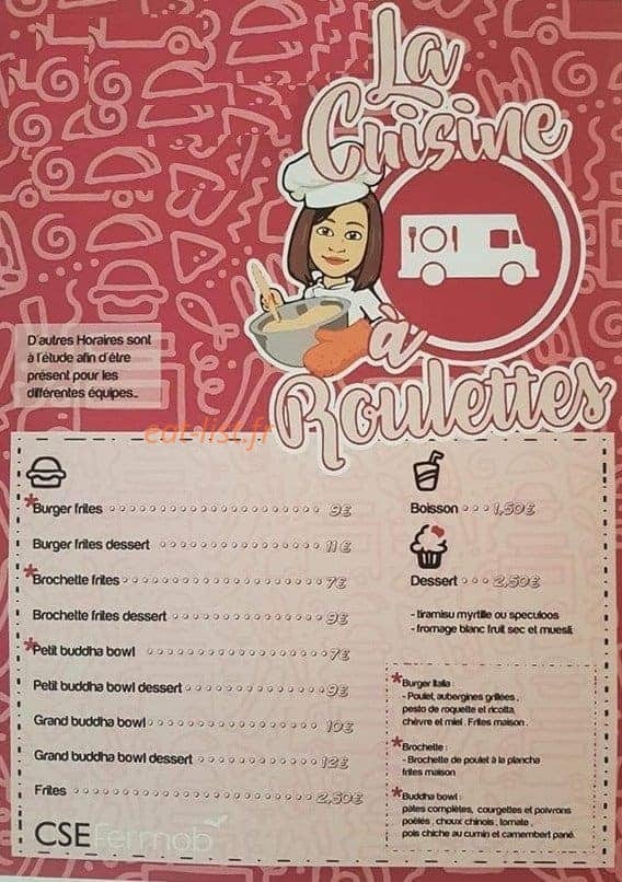 La cuisine à roulettes — carte page 1
