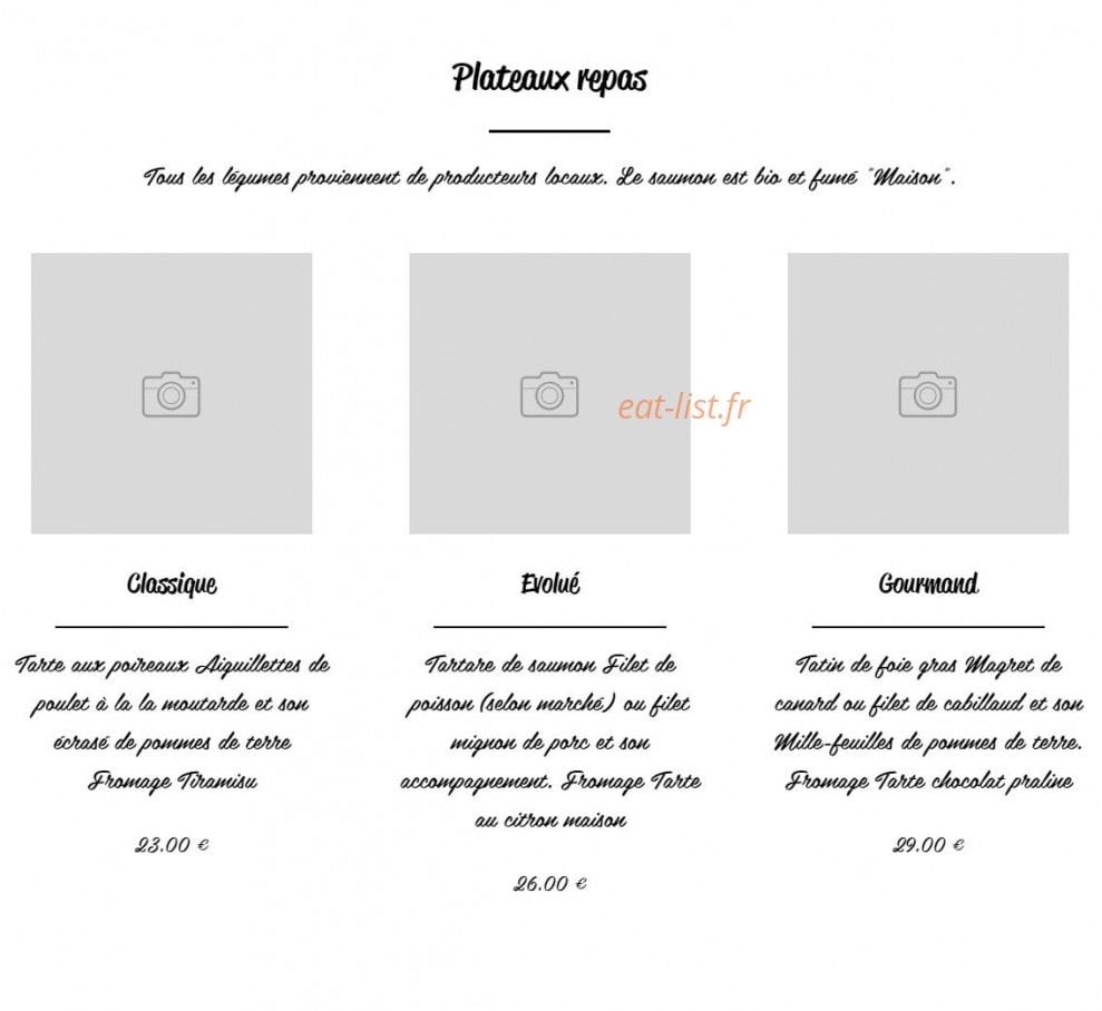 La Cuisine d'Ana — carte page 4
