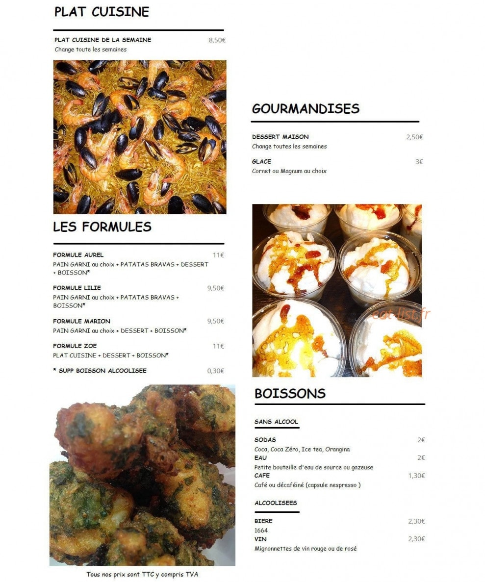 La Cuisine d'Aurèl — carte page 2