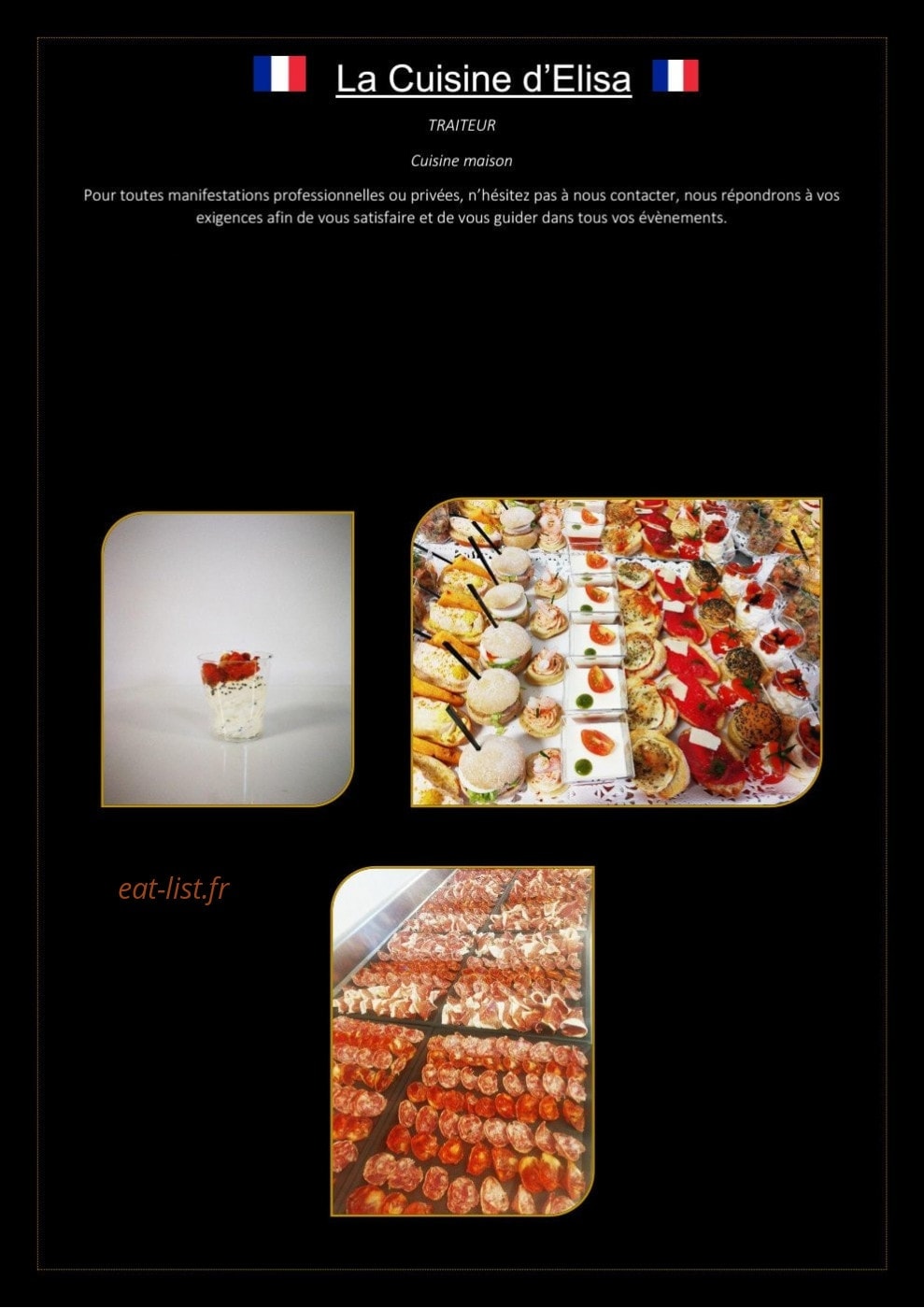 La cuisine d'Elisa — carte page 1