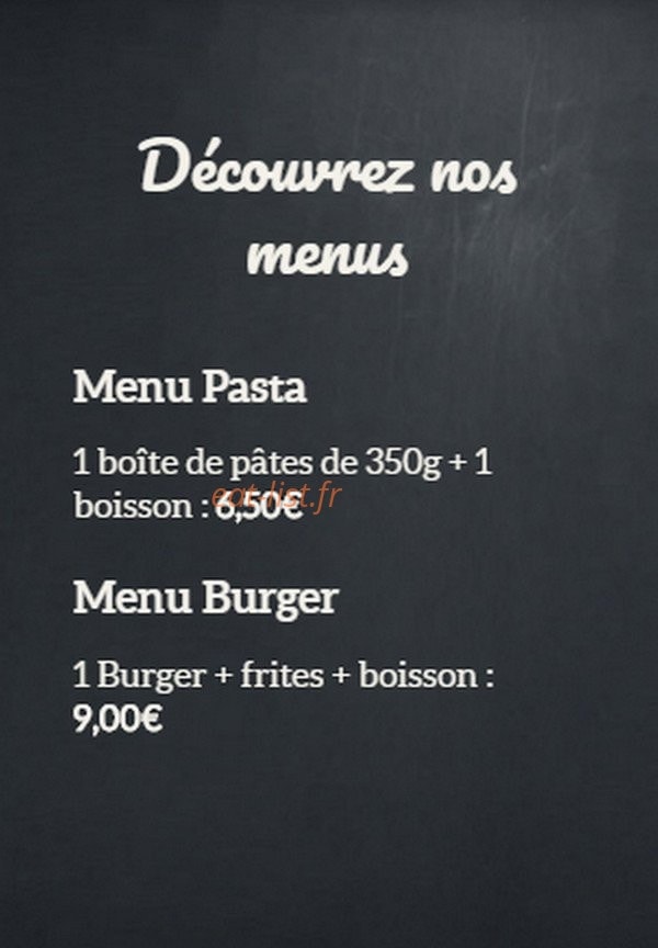 La cuisine de cedric — carte page 4