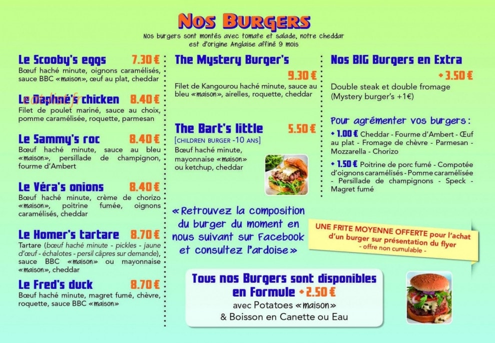 La Cuisine de Rue — carte page 2