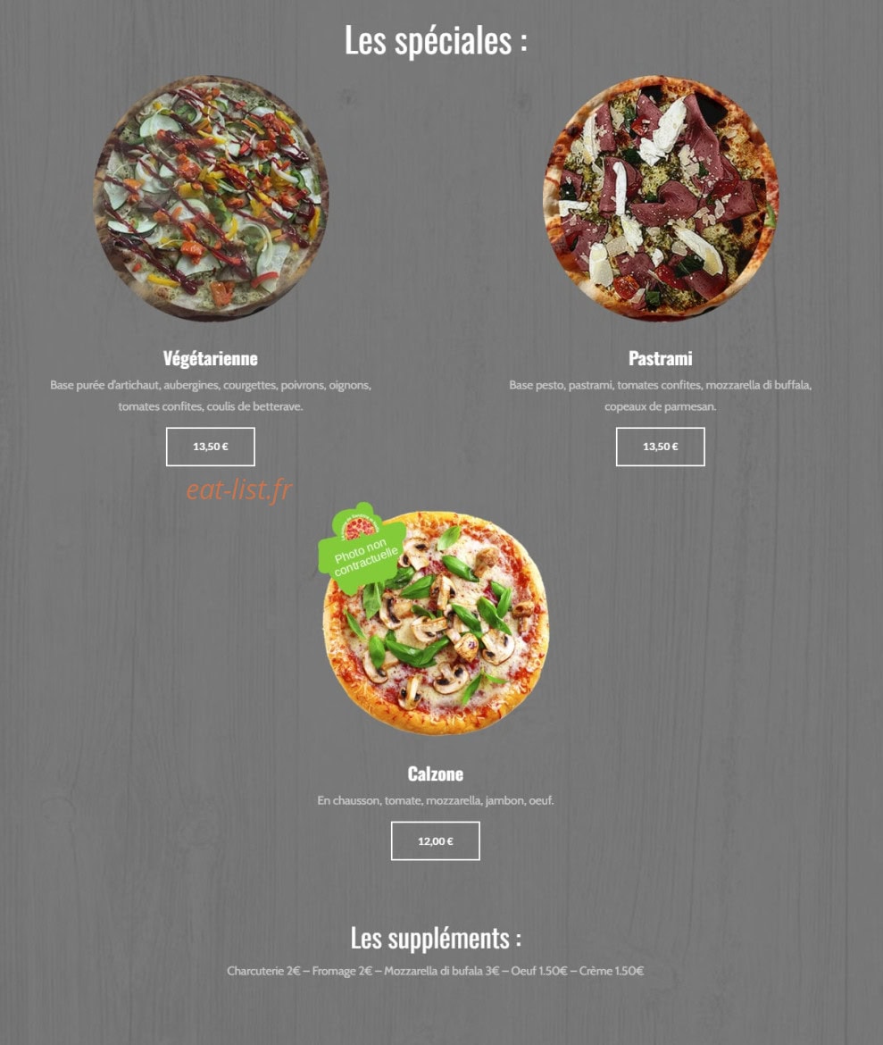 La cuisine de Sandrine et Nadia — carte page 2