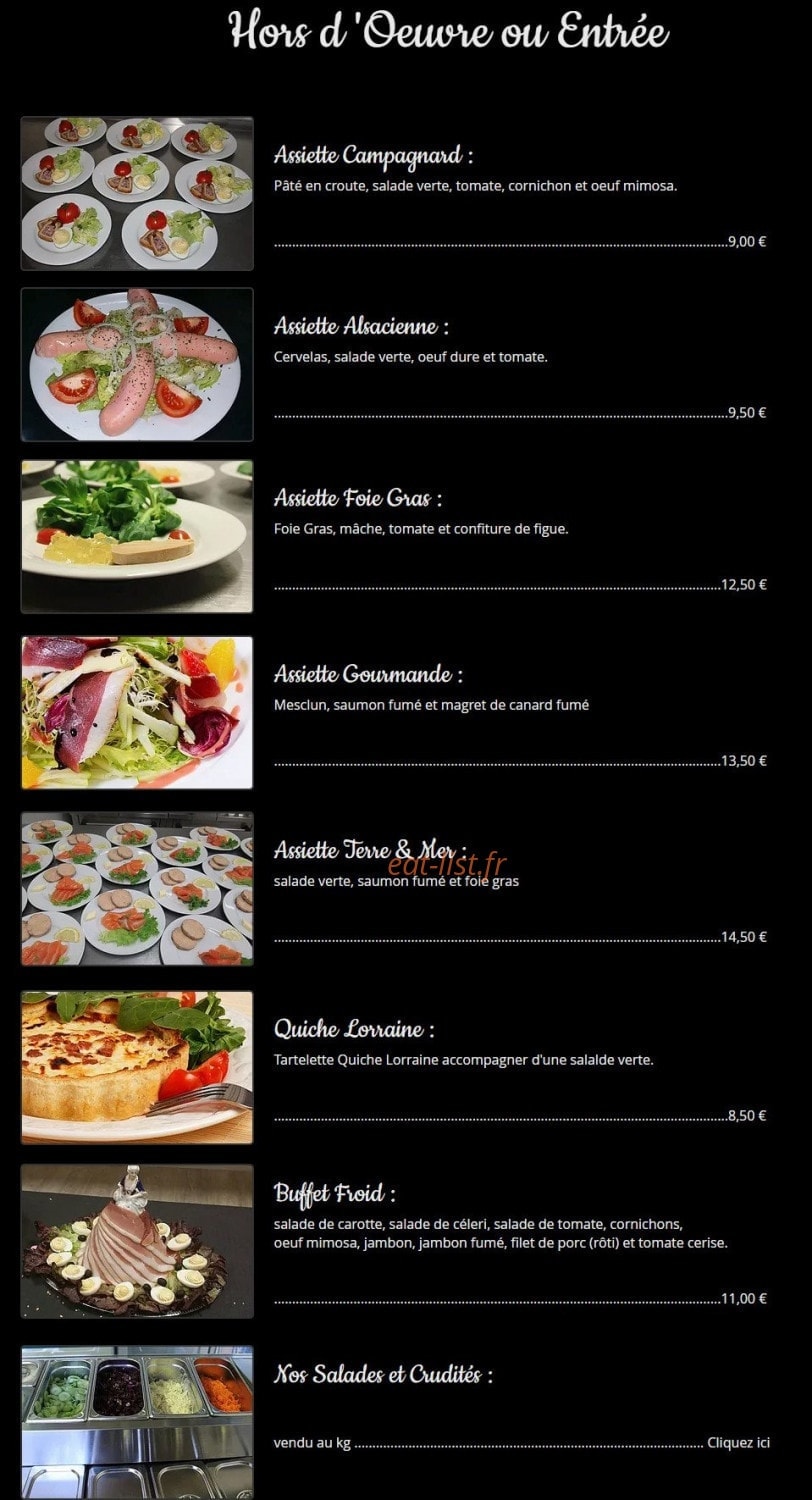 La Cuisine de Sylvie — carte page 6