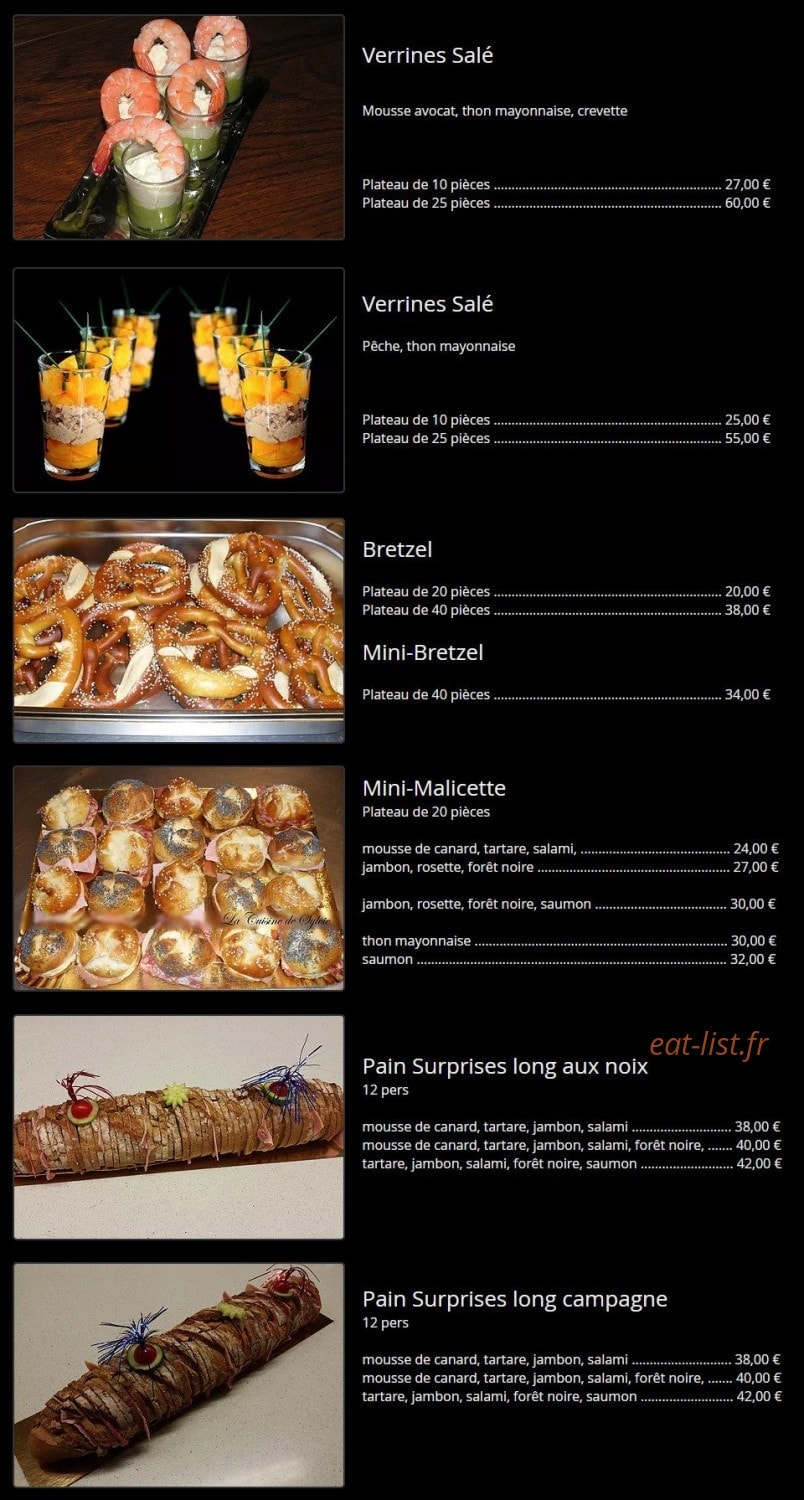 La Cuisine de Sylvie — carte page 4