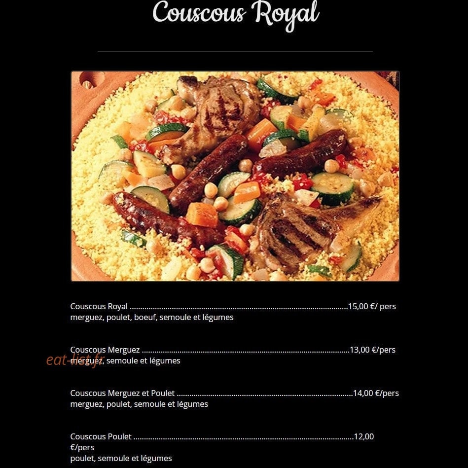 La Cuisine de Sylvie — carte page 10