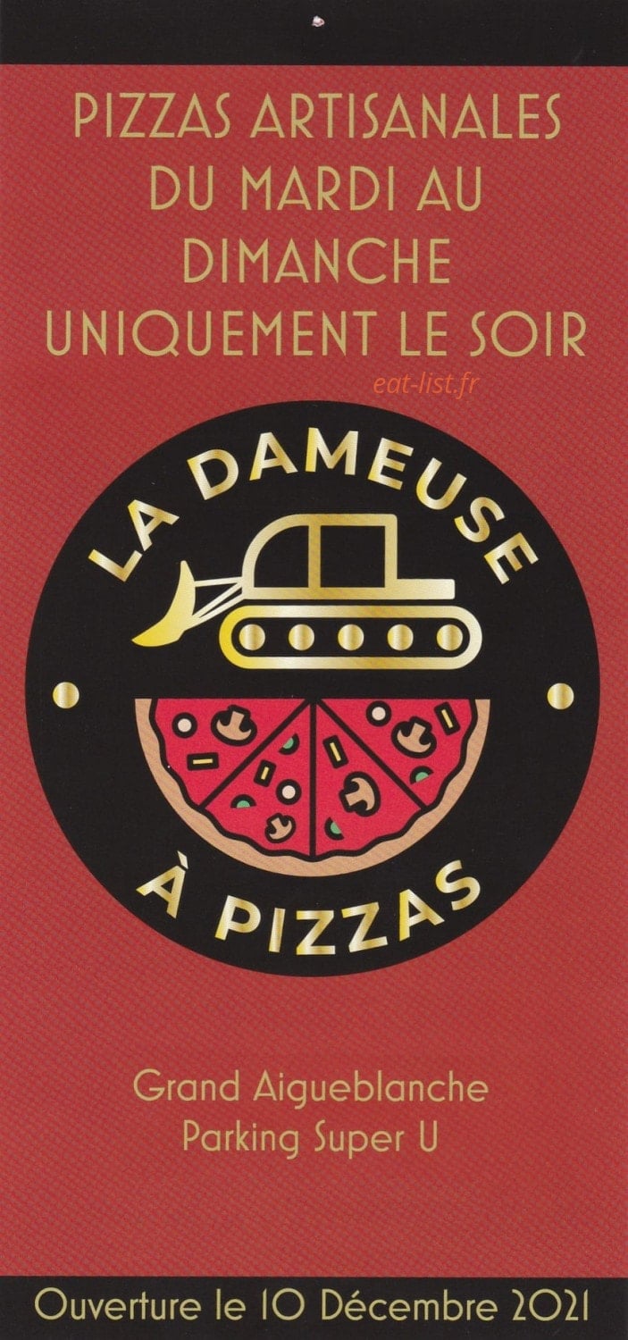 La Dameuse à Pizzas — carte page 1