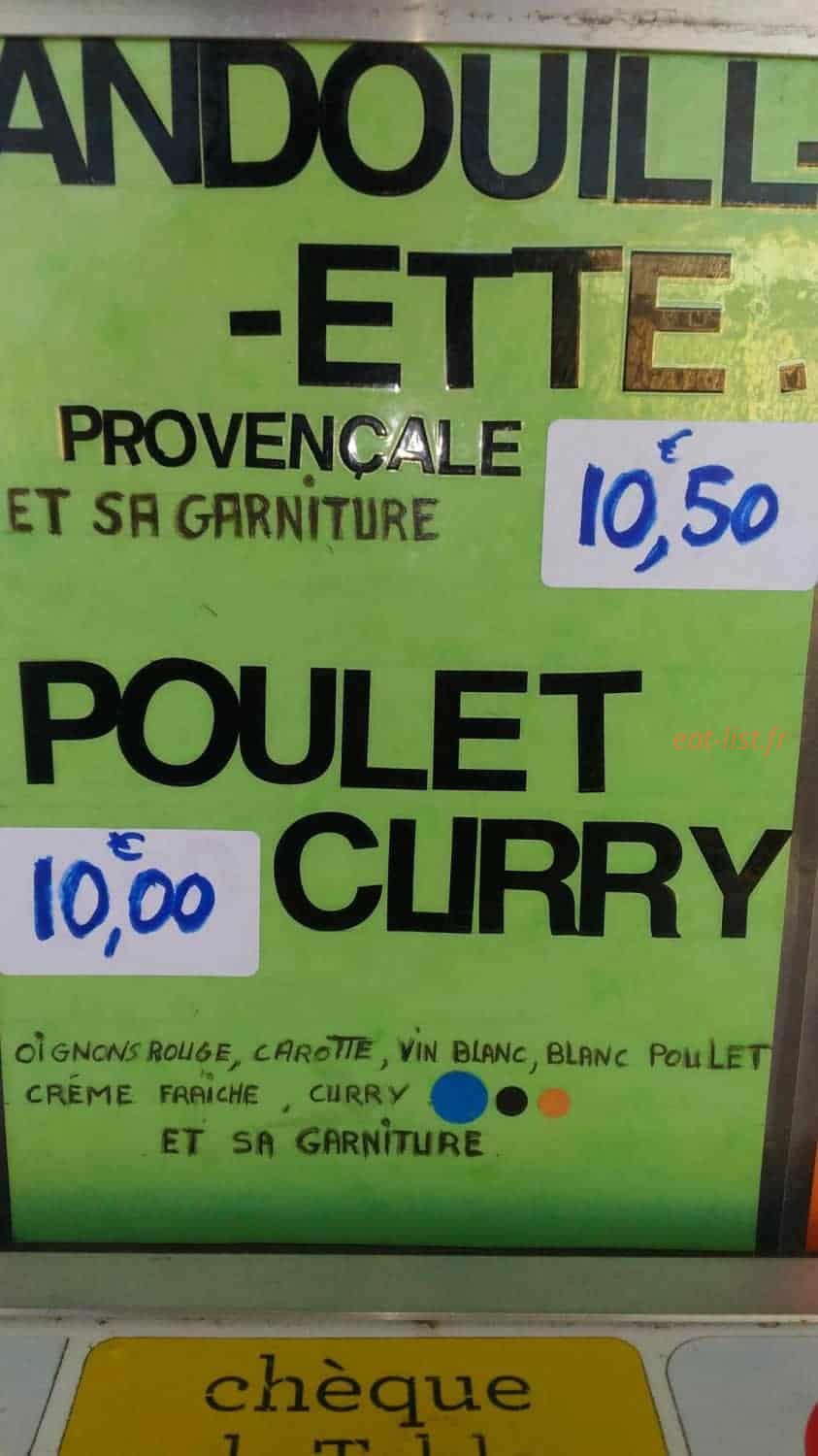 La diligence des saveurs — carte page 2