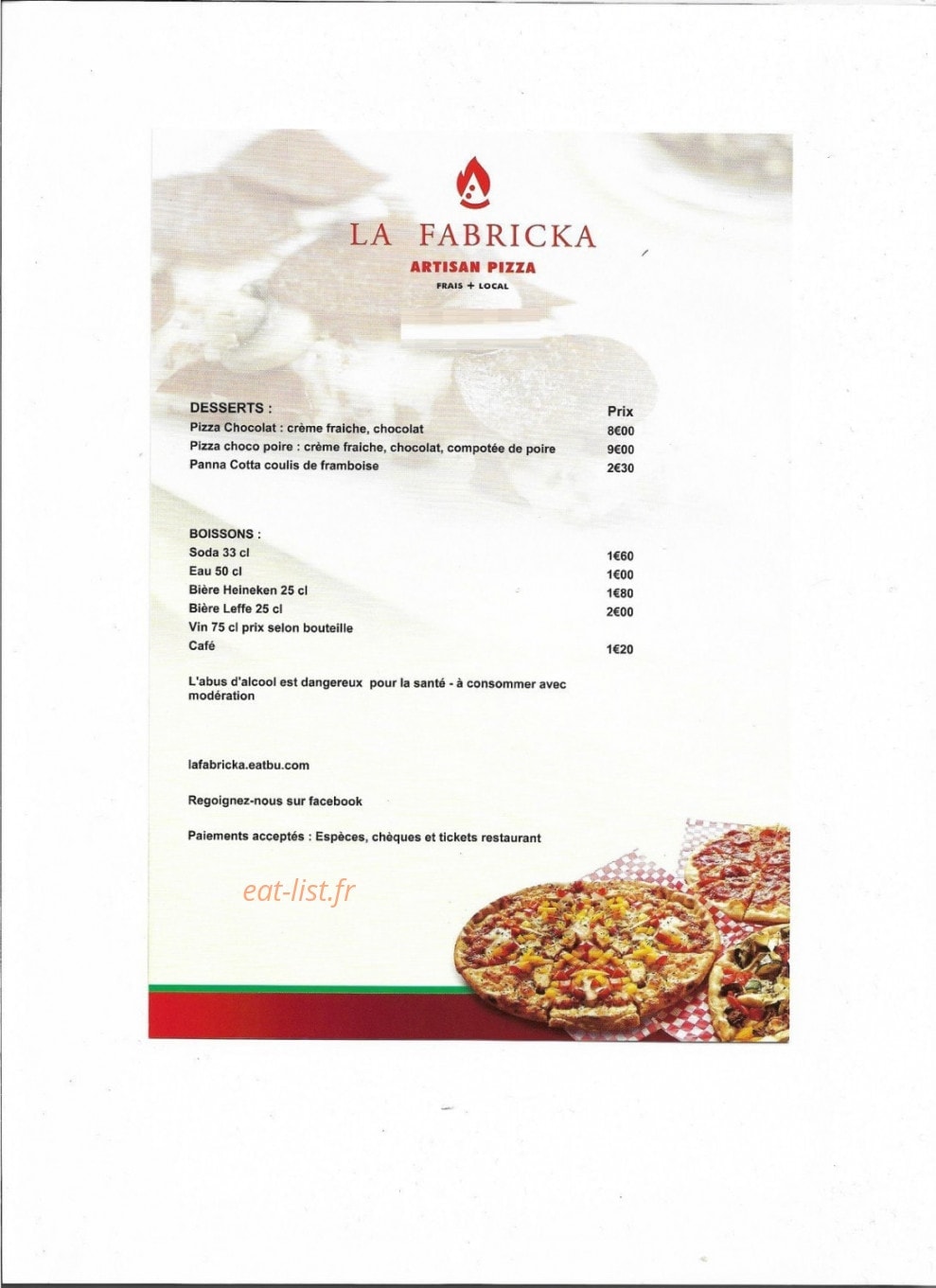 La Fabricka — carte page 1