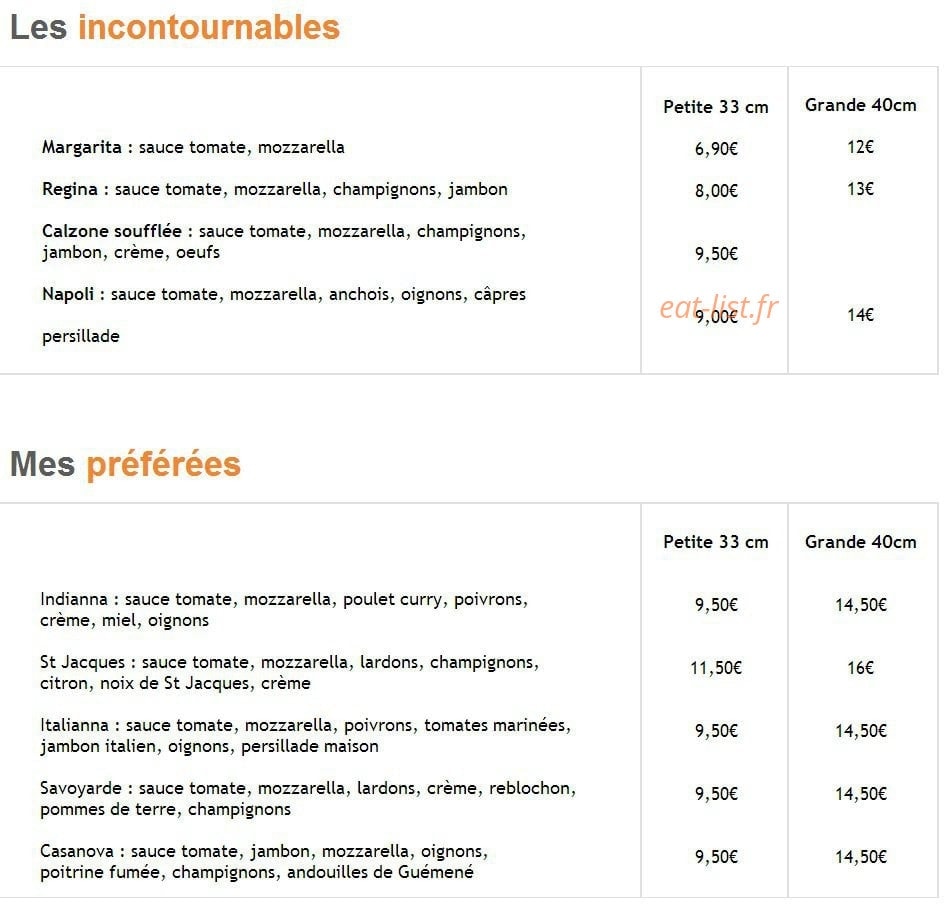 La Fine Bouche — carte page 1