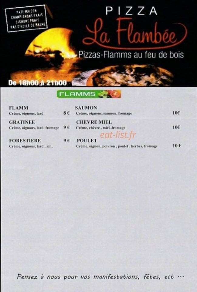 La Flambée — carte page 2