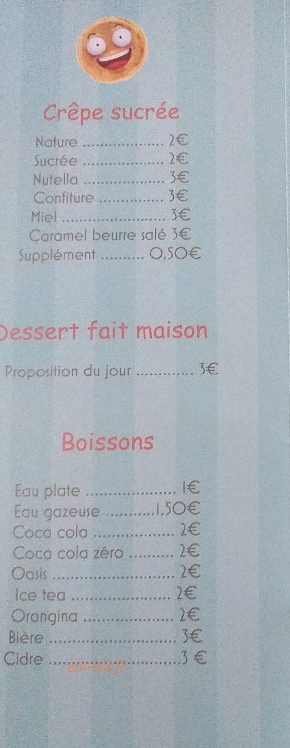 La Folie Des Crêpes — carte page 3