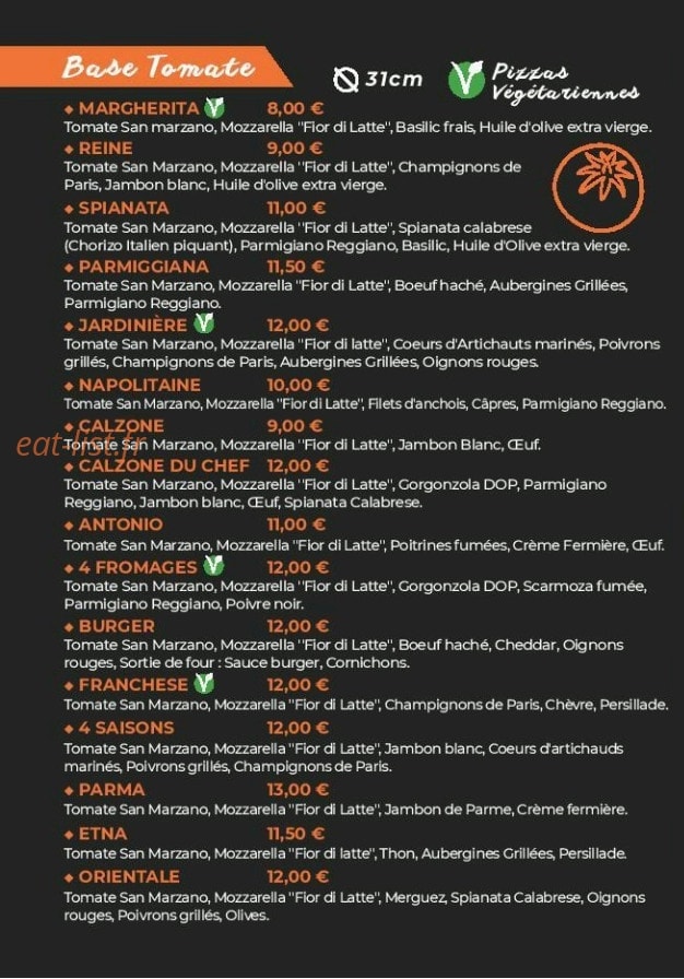 La Forge à Pizza — carte page 2