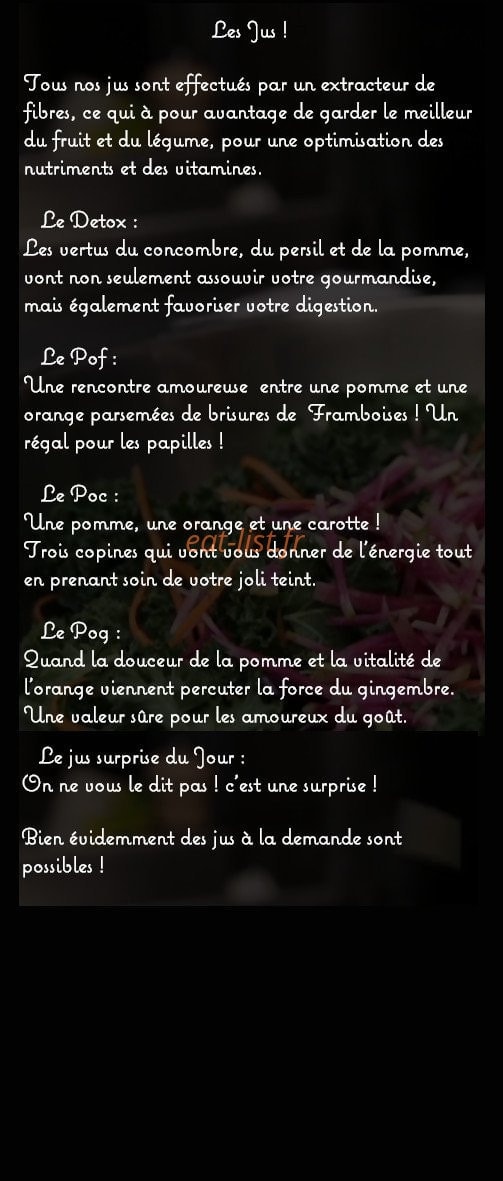 La Fourchette des Anges — carte page 3