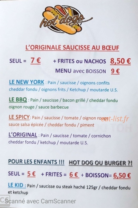 La Fringale — carte page 2